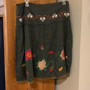 Free People embroidered skirt